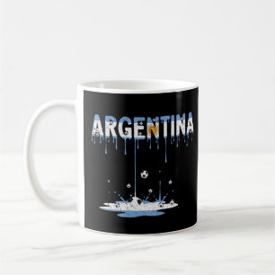 Argentina Football Dripping Flag Coffee Mug