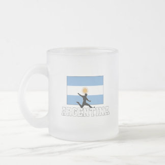 Argentina Football Soccer National Team Glass Frosted Glass Coffee Mug