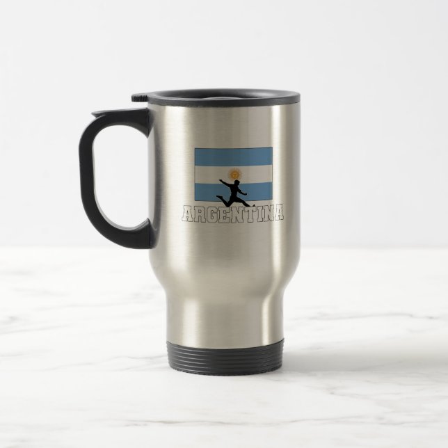 Argentina Football Soccer National Team Travel Mug (Left)