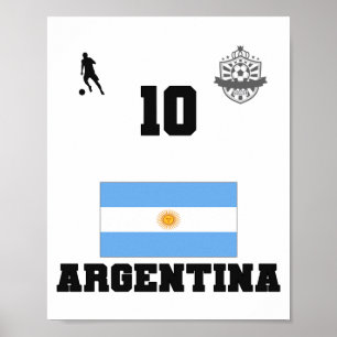 Argentina Football Soccer Team Kids T Shirt Poster