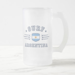 Argentina Frosted Glass Beer Mug