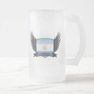 ARGENTINA FROSTED GLASS BEER MUG