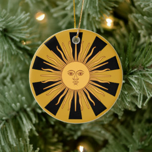 Argentina Golden Sun, Sol de Mayo Ceramic Tree Decoration
