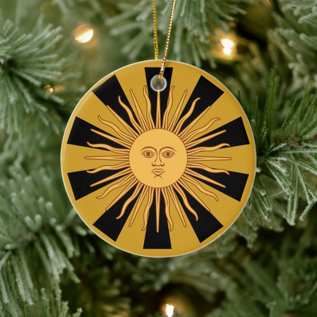 Argentina Golden Sun, Sol de Mayo Ceramic Tree Decoration (Tree)