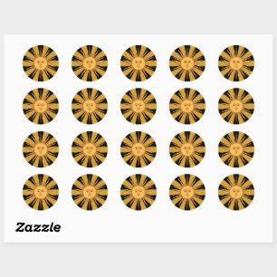 Argentina Golden Sun, Sol de Mayo Classic Round Sticker