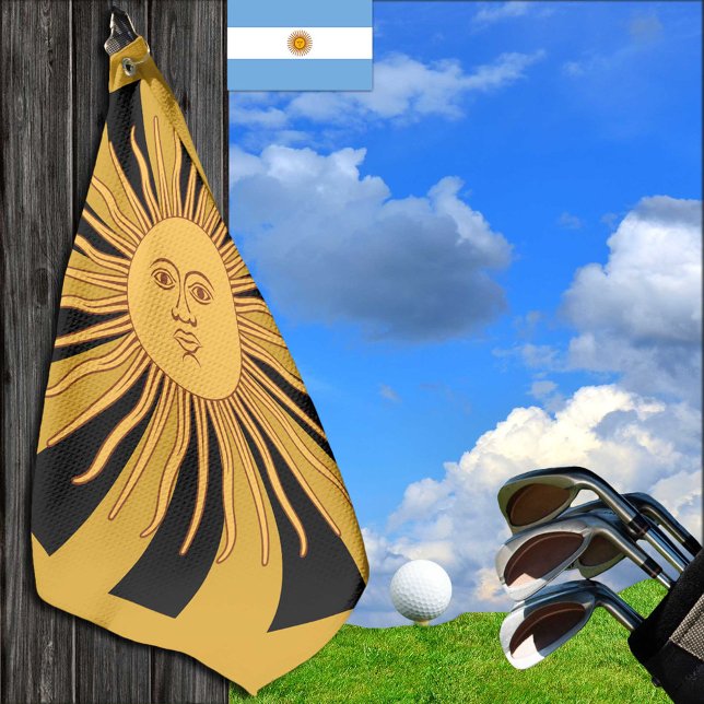 Argentina Golden Sun, Sol de Mayo Golf Towel (Creator Uploaded)