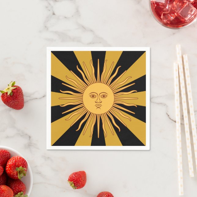 Argentina Golden Sun, Sol de Mayo Napkin (Insitu)