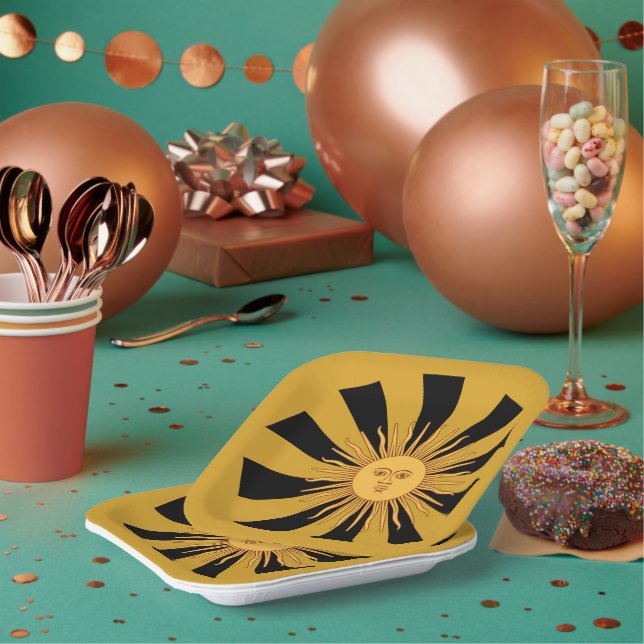 Argentina Golden Sun, Sol de Mayo Paper Plate (Multi)