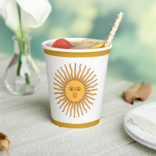 Argentina Golden Sun, Sol de Mayo / Party Paper Cups