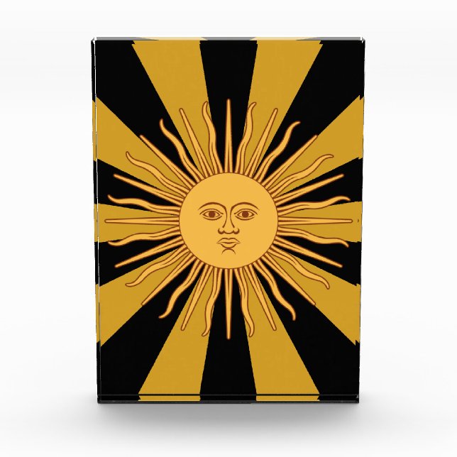 Argentina Golden Sun, Sol de Mayo Photo Block (Front)