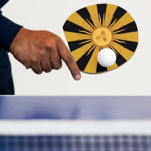Argentina Golden Sun, Sol de Mayo Sports Ping Pong Paddle