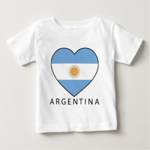 Argentina Heart Flag Soccer Baby T-Shirt