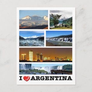 Argentina - I Love - Postcard