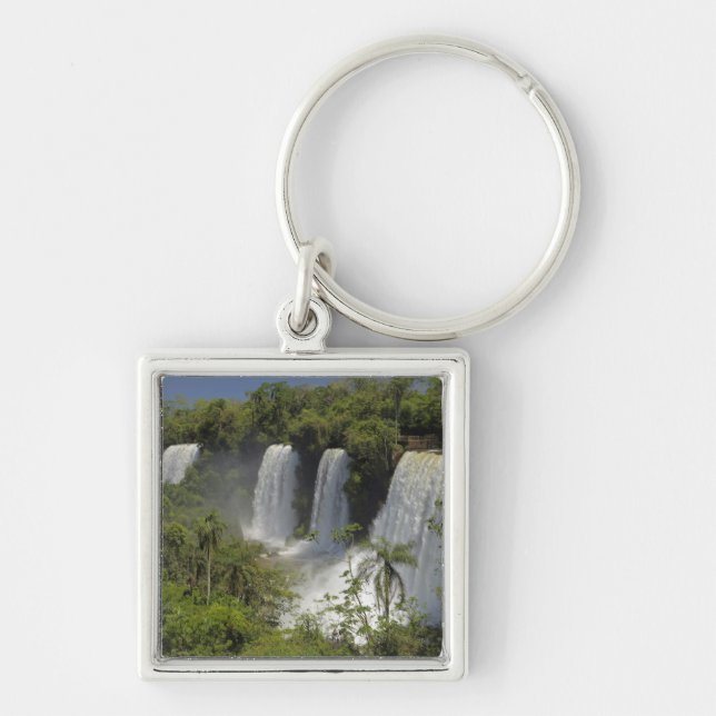 Argentina, Iguacu Falls in sun. Key Ring (Front)