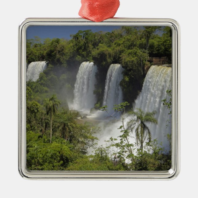 Argentina, Iguacu Falls in sun. Metal Tree Decoration (Front)