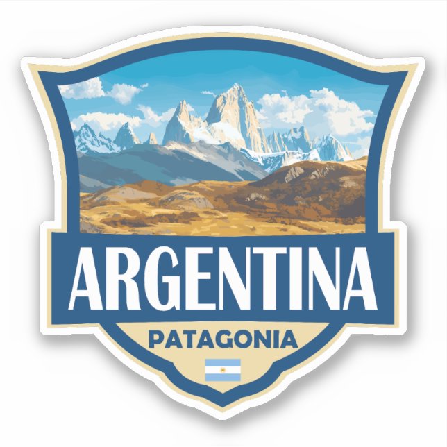 Argentina Illustration Retro Badge (Front)
