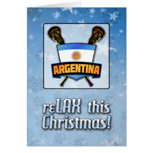 Argentina Lacrosse Shield Christmas Card