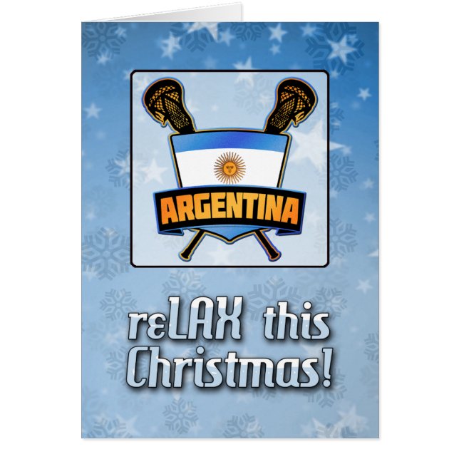 Argentina Lacrosse Shield Christmas Card (Front)