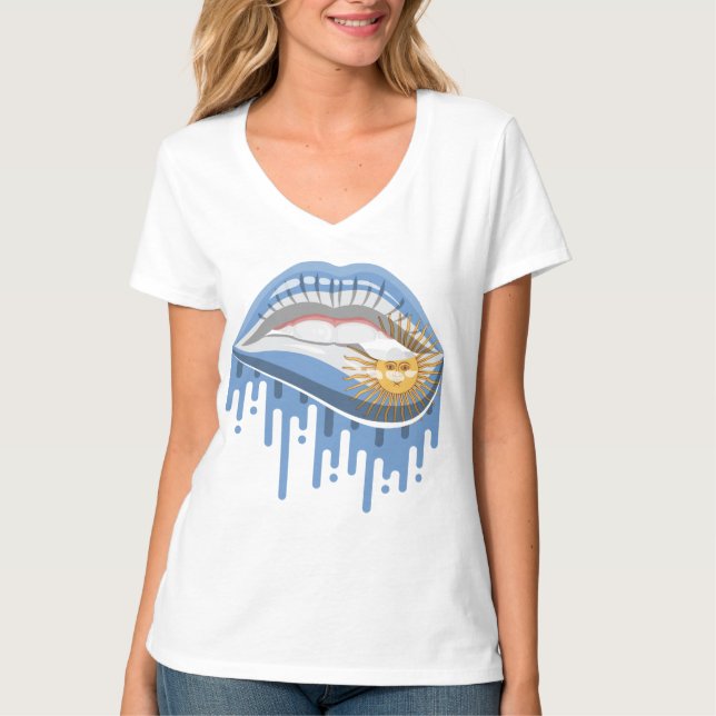 Argentina lips pride root flag T-Shirt (Front)