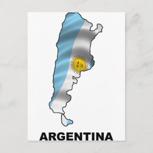 Argentina Map Postcard