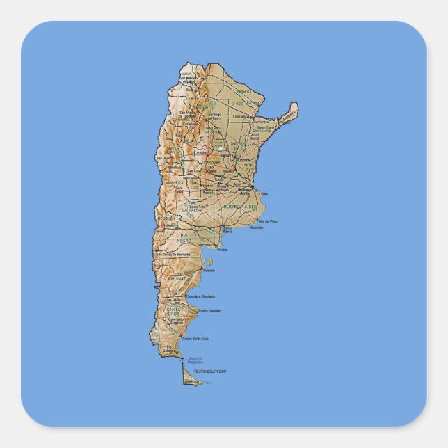 Argentina Map Sticker (Front)