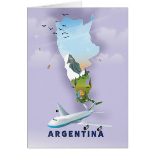 Argentina Map Travel poster