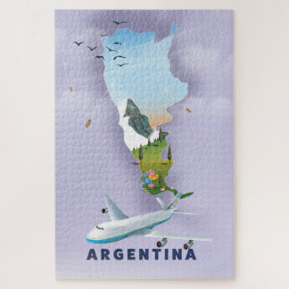 Argentina Map Travel poster Jigsaw Puzzle