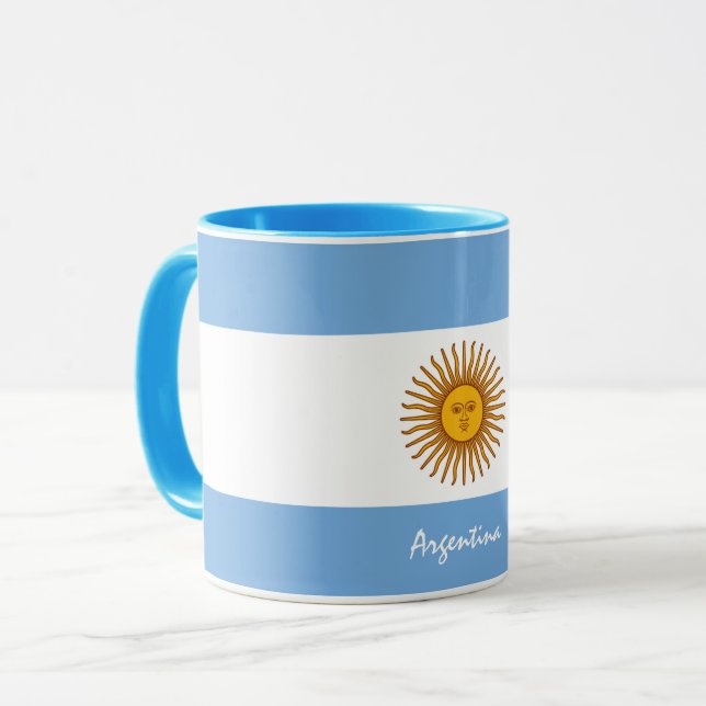 Argentina mug, Argentina flag patriotic / sports Mug (Front Left)