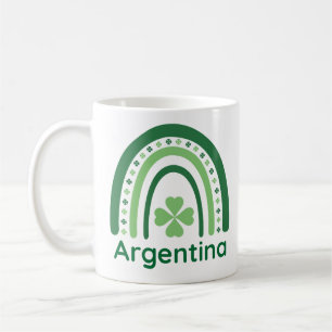 Argentina Name Clover Boho Rainbow Coffee Mug