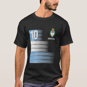 Argentina Number 10 Flag Soccer Men Women Kids Boy T-Shirt