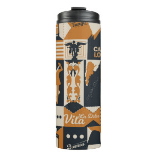 argentina pattern seamless design illustration thermal tumbler