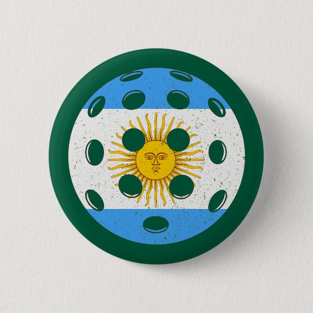argentina pickleball 6 cm round badge (Front)