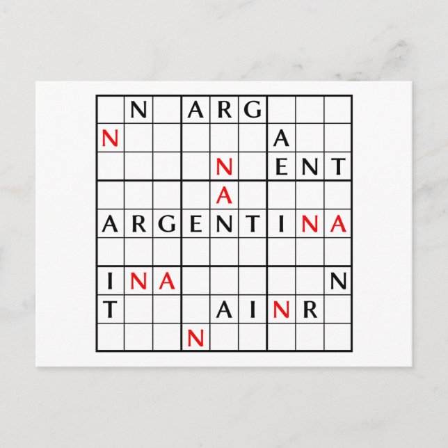 ARGENTINA POSTCARD (Front)