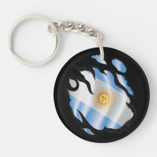 Argentina Ripped Flag Key Ring