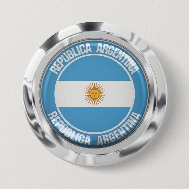 Argentina Round Emblem 7.5 Cm Round Badge (Front)