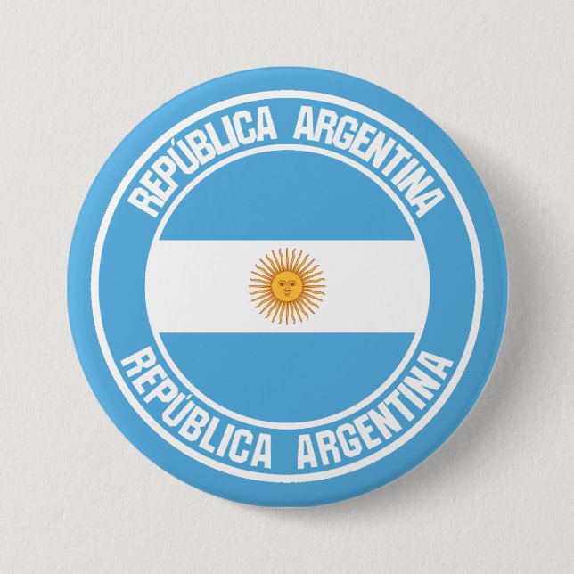 Argentina Round Emblem 7.5 Cm Round Badge (Front)