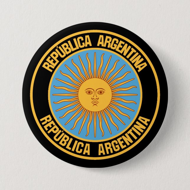 Argentina Round Emblem 7.5 Cm Round Badge (Front)
