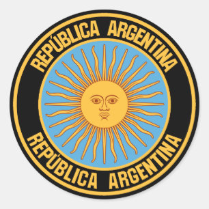 Argentina Round Emblem Classic Round Sticker