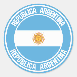 Argentina Round Emblem Classic Round Sticker