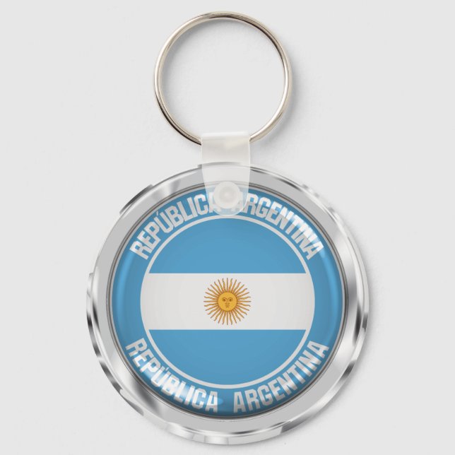 Argentina Round Emblem Key Ring (Front)