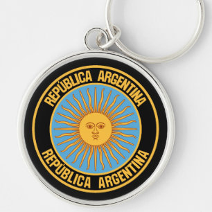 Argentina Round Emblem Key Ring