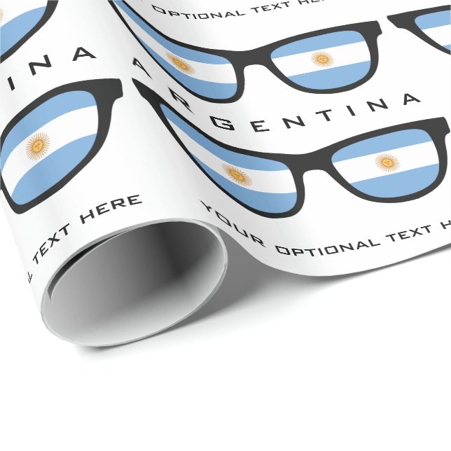 Argentina Shades custom text & colour gift wrap (Roll Corner)