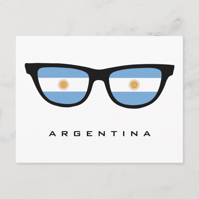 Argentina Shades custom text & colour postcard (Front)