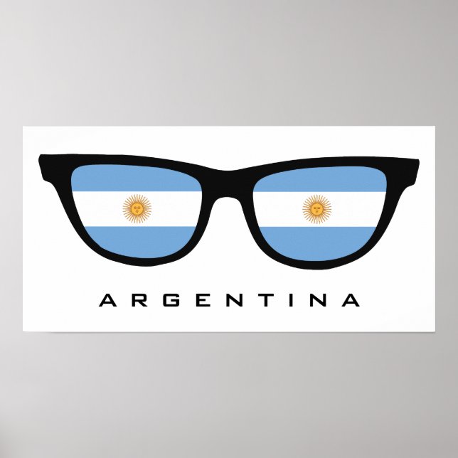 Argentina Shades custom text & colour poster (Front)
