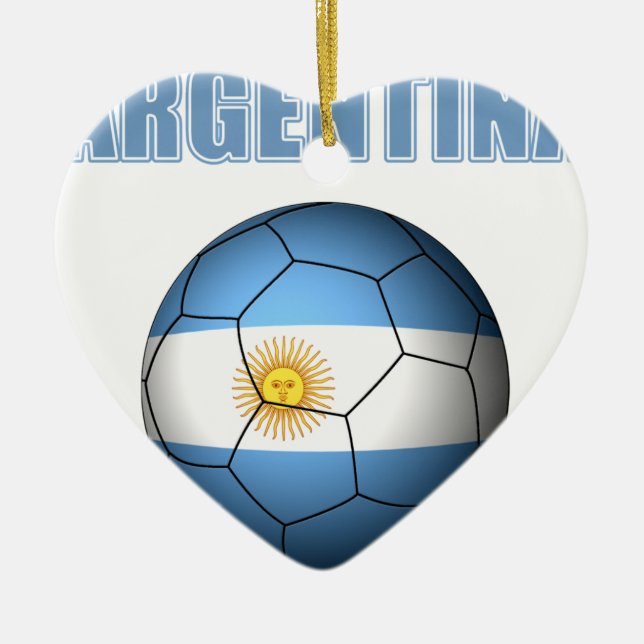 Argentina Soccer 0528 Ceramic Tree Decoration (Front)