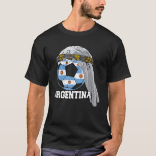 ARGENTINA Soccer 2022 Flag Ball Arab Keffiyeh Foot T-Shirt