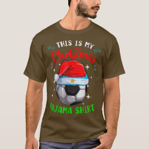 Argentina Soccer 2022 Santa Hat This Is My Christm T-Shirt