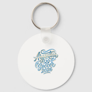 Argentina Soccer 2026 Soccer Bold Country Typograp Key Ring