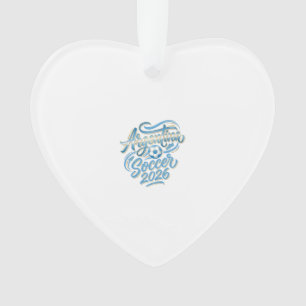 Argentina Soccer 2026 Soccer Bold Country Typograp Ornament