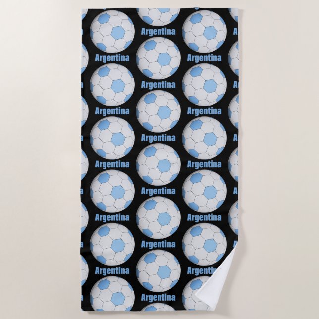 Argentina soccer  beach towel (Front)